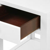 Villa & House Chiffon White Camilla 2-Drawer Side Table