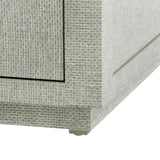 Villa & House Moss Gray Tweed Camilla 2-Drawer Side Table