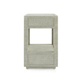 Villa & House Moss Gray Tweed Camilla 2-Drawer Side Table