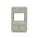 Villa & House Moss Gray Tweed Camilla 2-Drawer Side Table