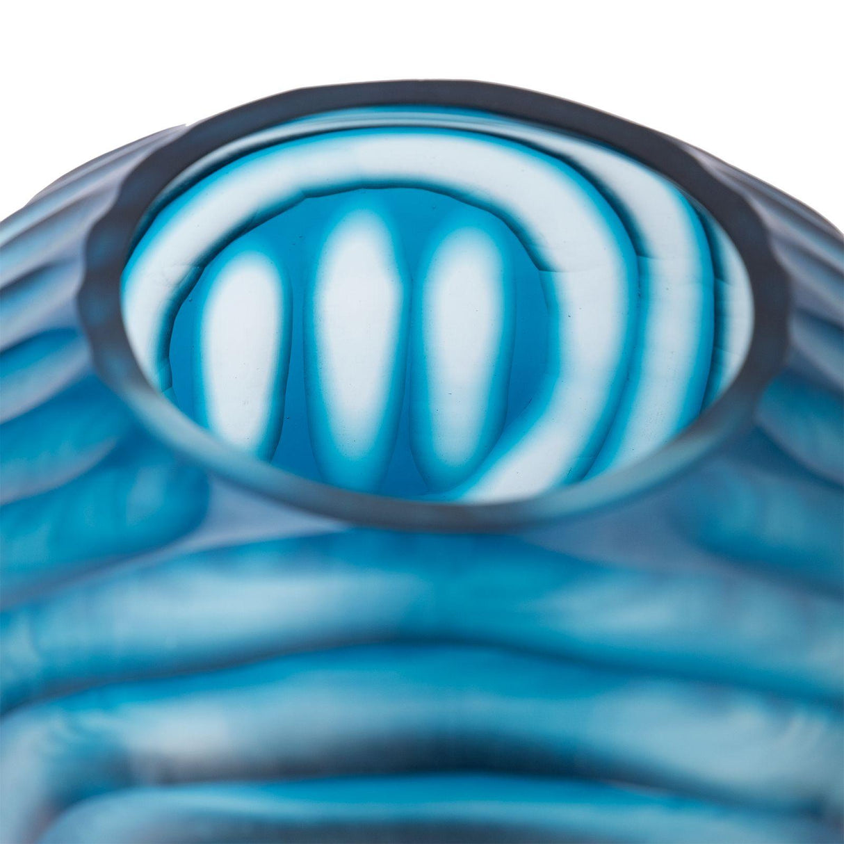 Villa & House Frost Blue Circle Small Vase
