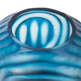 Villa & House Frost Blue Circle Small Vase