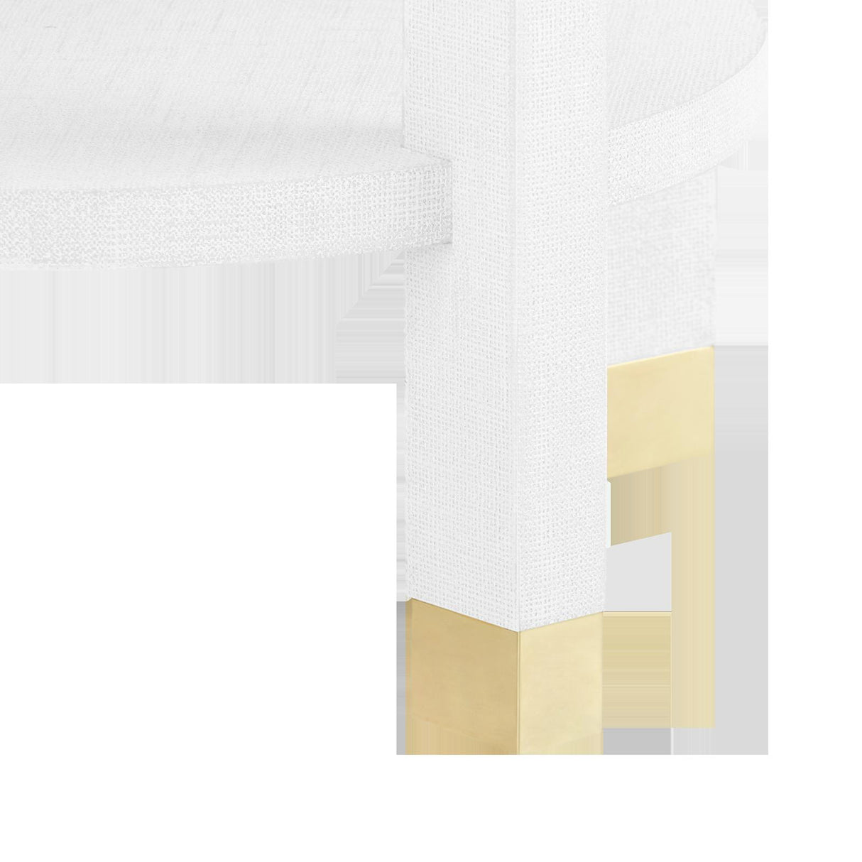 Villa & House Cream, Brass Claudette 1-Drawer Round Side Table