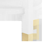 Villa & House Cream, Brass Claudette 1-Drawer Round Side Table