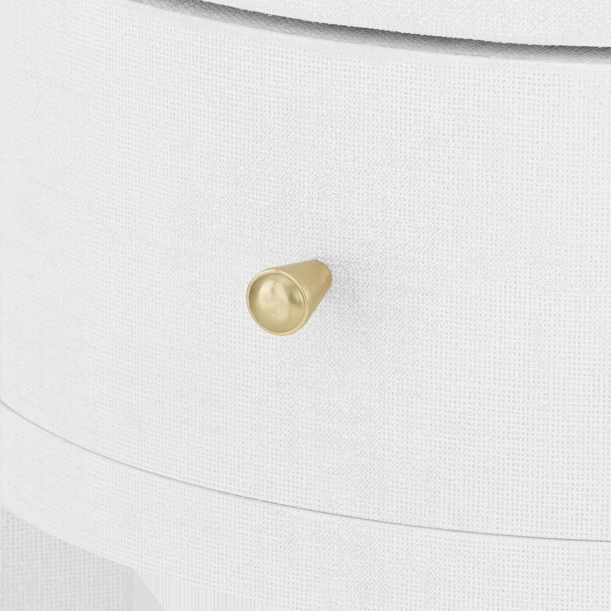 Villa & House Cream, Brass Claudette 1-Drawer Round Side Table