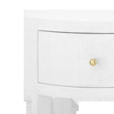 Villa & House Cream, Brass Claudette 1-Drawer Round Side Table
