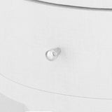 Villa & House Cream, Nickel Claudette 1-Drawer Round Side Table