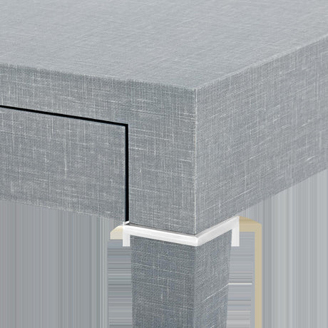 Villa & House Washed Winter Gray, Nickel Claudette Desk