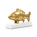 Villa & House Gold Leaf Carp Fish Statue