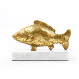 Villa & House Gold Leaf Carp Fish Statue