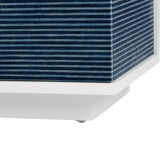 Villa & House Navy Blue Pencil Stripe Cosmopolitan 6-Drawer & 2-Door Cabinet