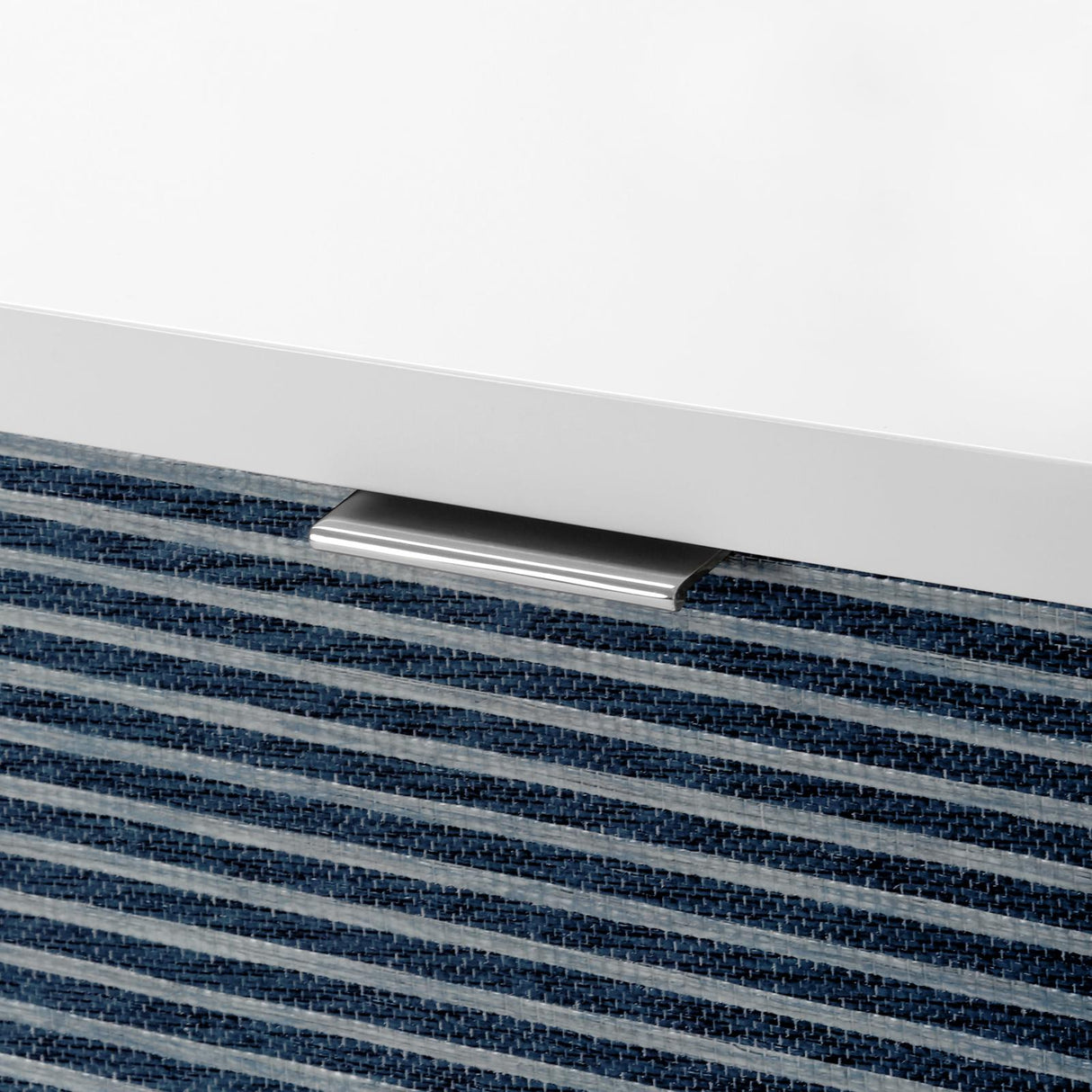 Villa & House Navy Blue Pencil Stripe Cosmopolitan 6-Drawer & 2-Door Cabinet