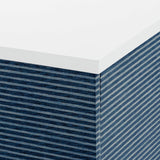 Villa & House Navy Blue Pencil Stripe Cosmopolitan 6-Drawer & 2-Door Cabinet