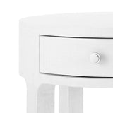 Villa & House Cream Dakota 1-Drawer Round Side Table
