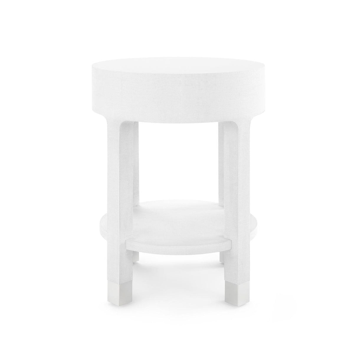 Villa & House Cream Dakota 1-Drawer Round Side Table