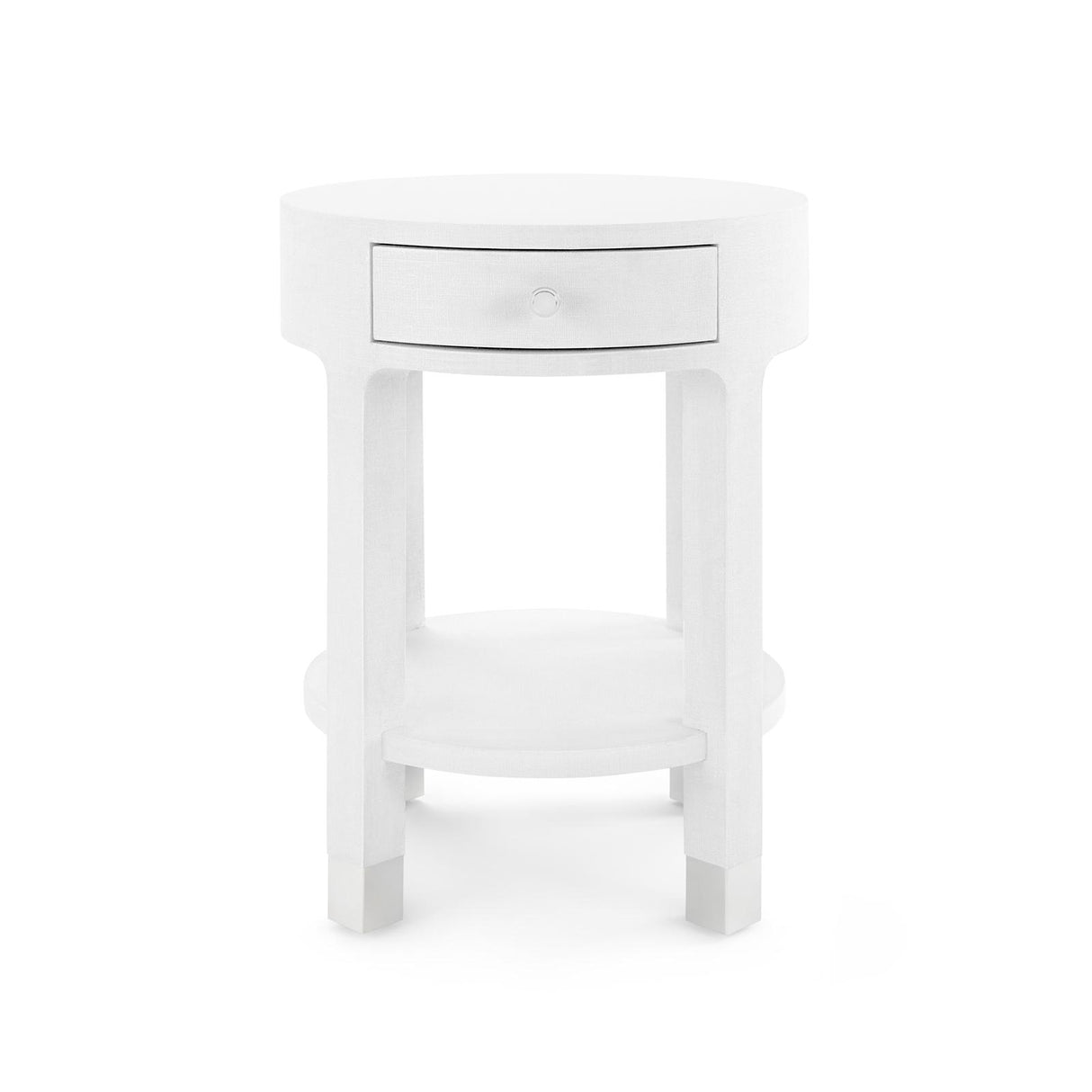 Villa & House Cream Dakota 1-Drawer Round Side Table