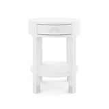 Villa & House Cream Dakota 1-Drawer Round Side Table