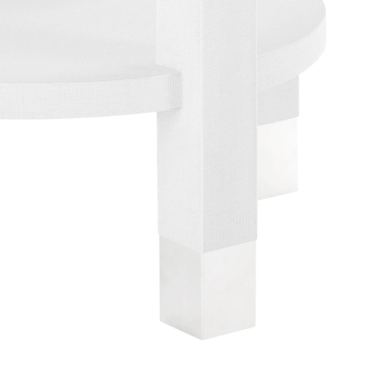 Villa & House Cream Dakota 1-Drawer Round Side Table