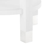 Villa & House Cream Dakota 1-Drawer Round Side Table