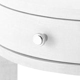 Villa & House Cream Dakota 1-Drawer Round Side Table