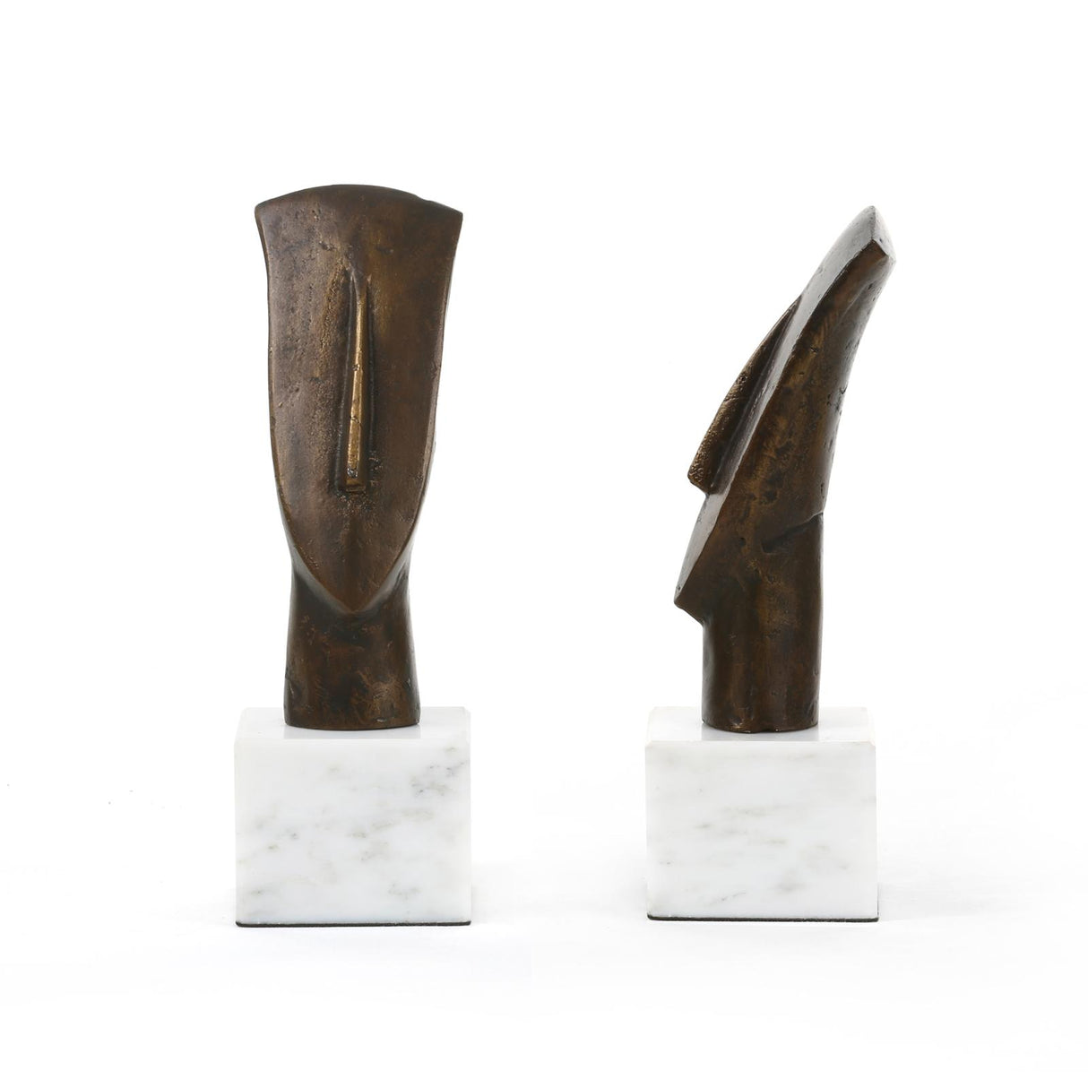 Villa & House Bronze Delos Head Statue (Pair)