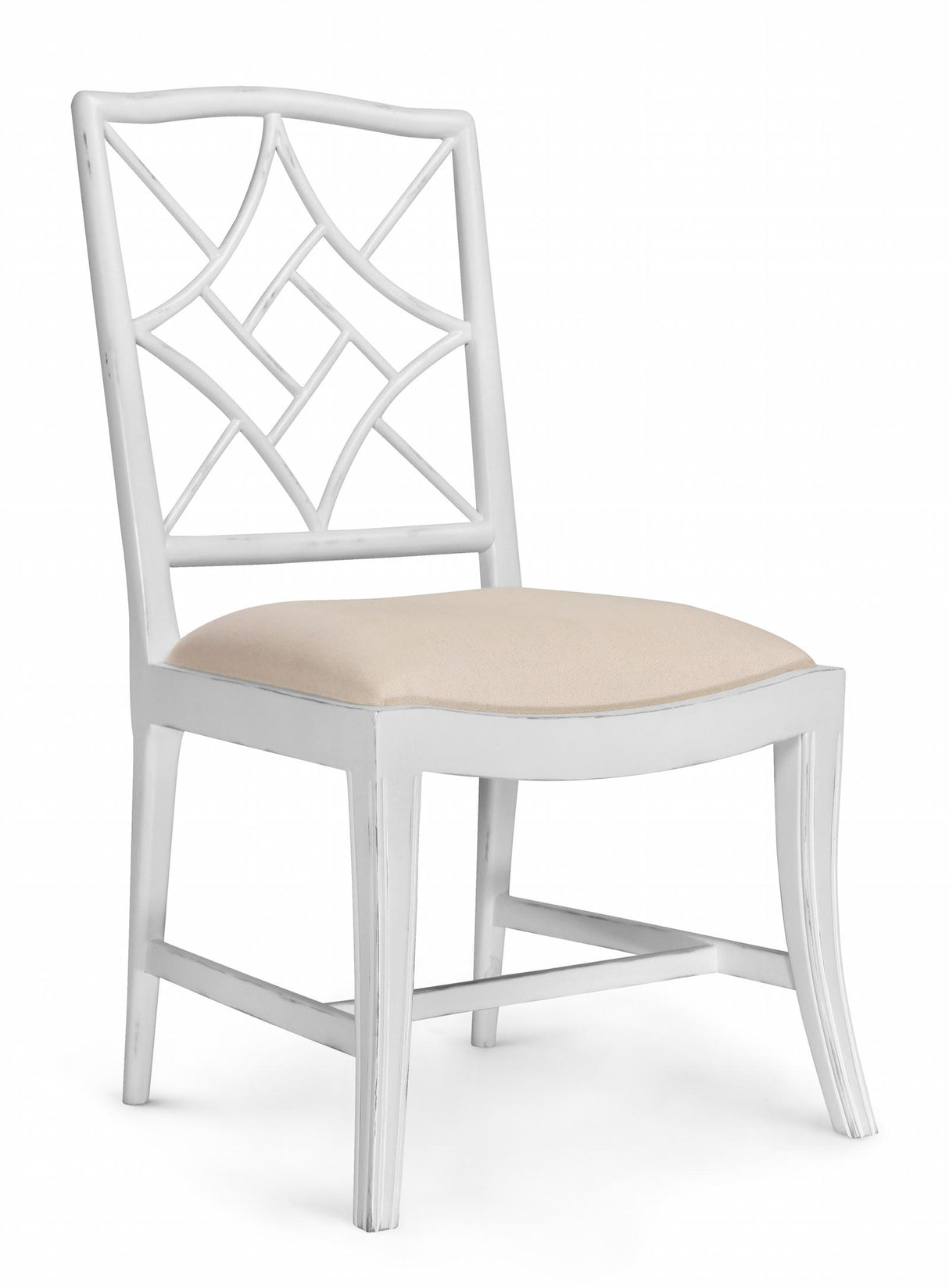 Villa & House Distressed Eggshell White Evelyn Side Chair
