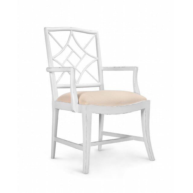 Villa & House Distressed Eggshell White Evelyn Armchair