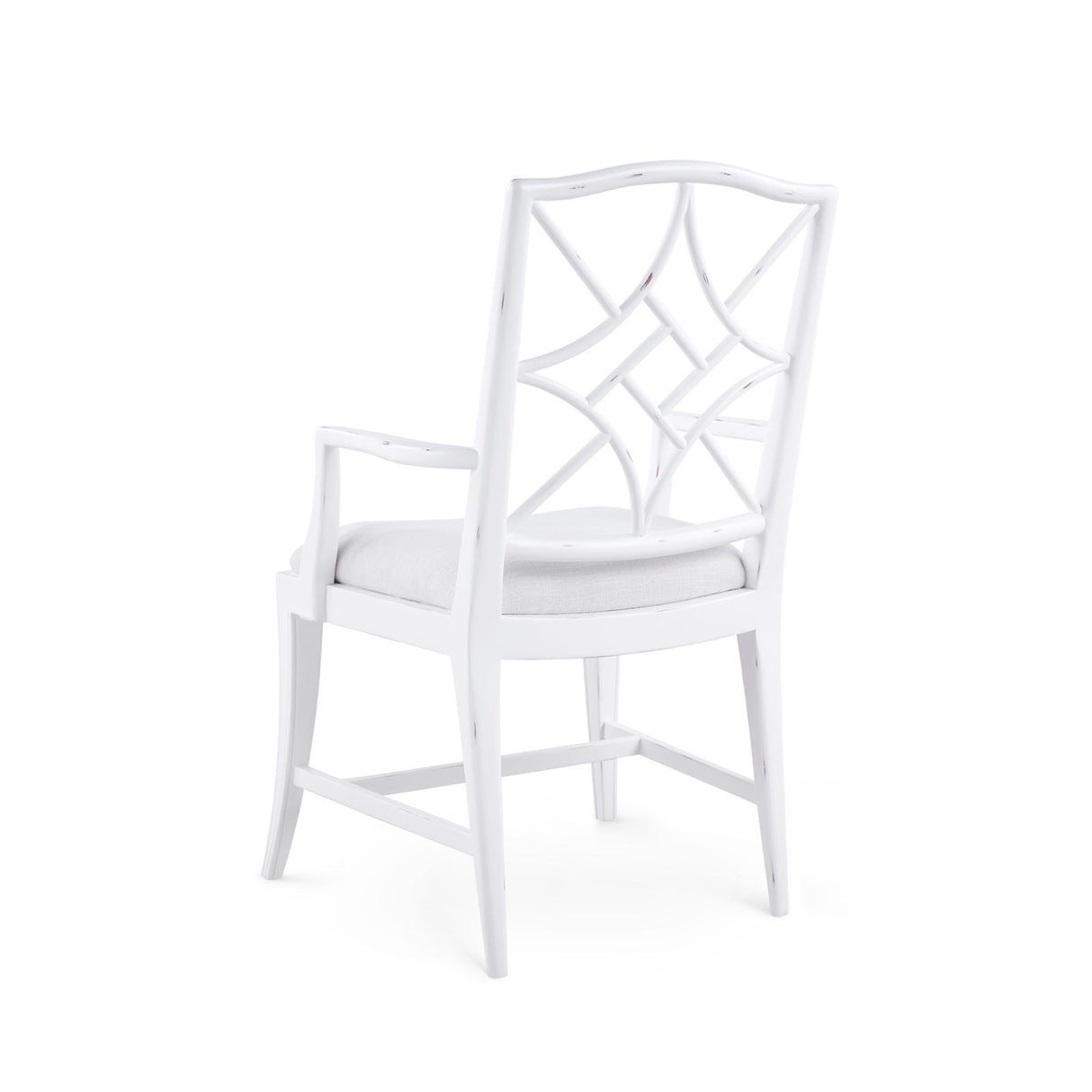 Villa & House Distressed Eggshell White Evelyn Armchair
