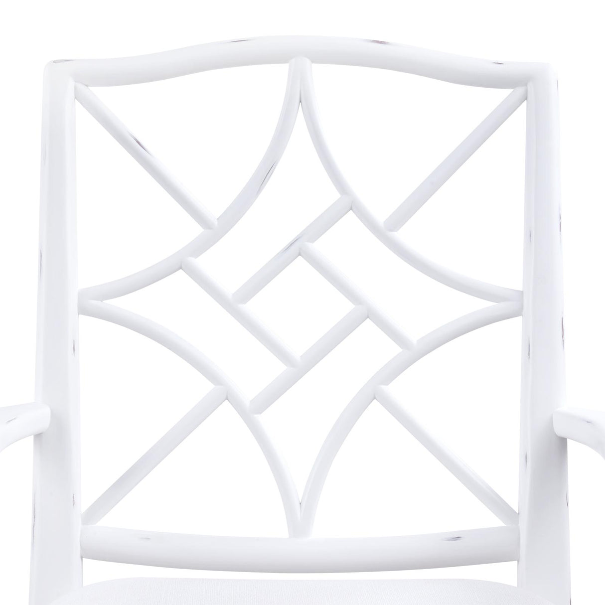 Villa & House Distressed Eggshell White Evelyn Armchair