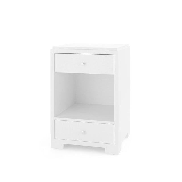 Villa & House Chiffon White Fedor 2-Drawer Side Table