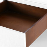 Villa & House Chiffon White Fedor 2-Drawer Side Table