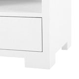 Villa & House Chiffon White Fedor 2-Drawer Side Table