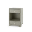 Villa & House Moss Gray Tweed Fedor 2-Drawer Side Table