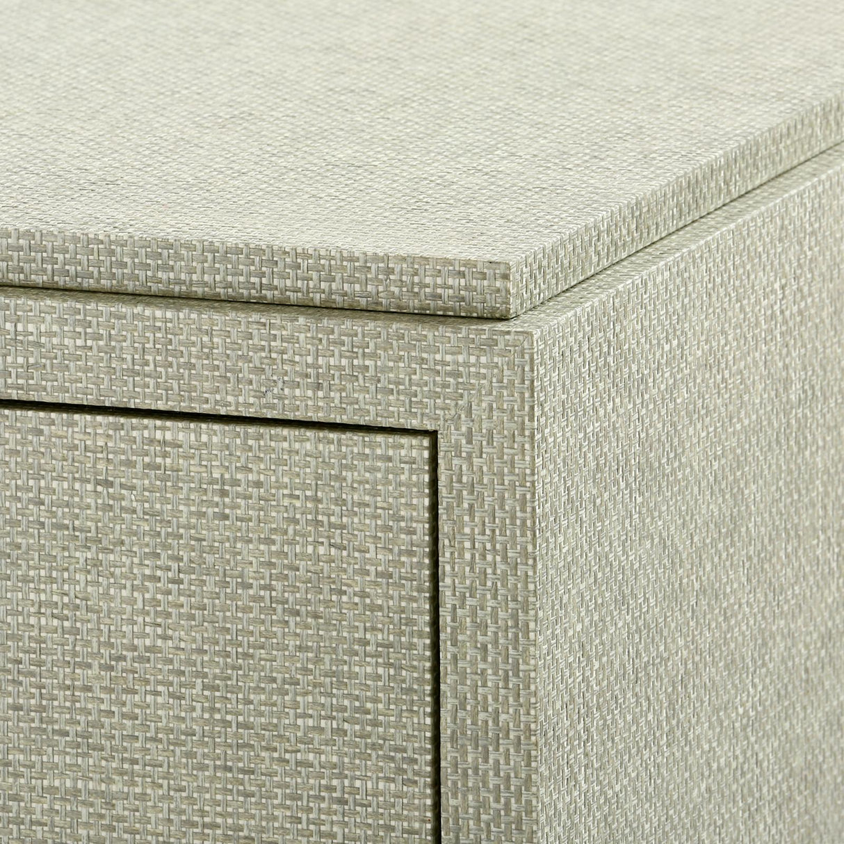 Villa & House Moss Gray Tweed Fedor 2-Drawer Side Table