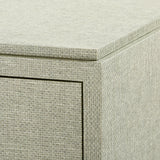 Villa & House Moss Gray Tweed Fedor 2-Drawer Side Table