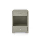 Villa & House Moss Gray Tweed Fedor 2-Drawer Side Table