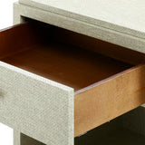 Villa & House Moss Gray Tweed Fedor 2-Drawer Side Table