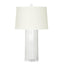 Villa & House White Cloud Formosa Lamp with Shade 17-inch White Linen, with Nickel
