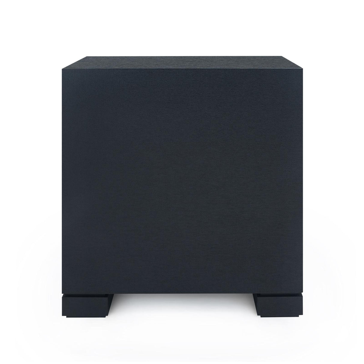 Villa & House Satin Black Frances 2-Drawer Side Table