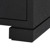 Villa & House Satin Black Frances 2-Drawer Side Table