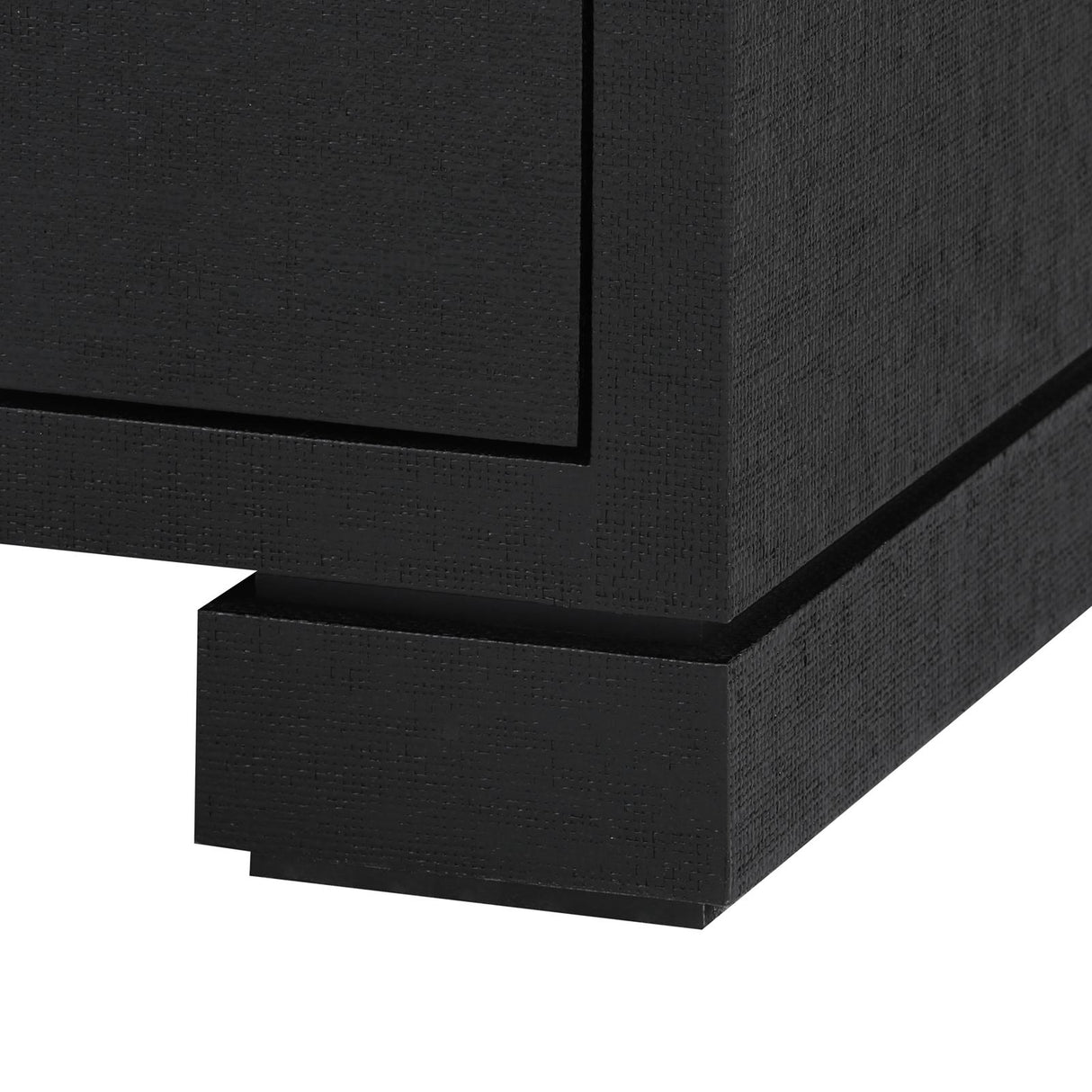 Villa & House Satin Black Frances 2-Drawer Side Table