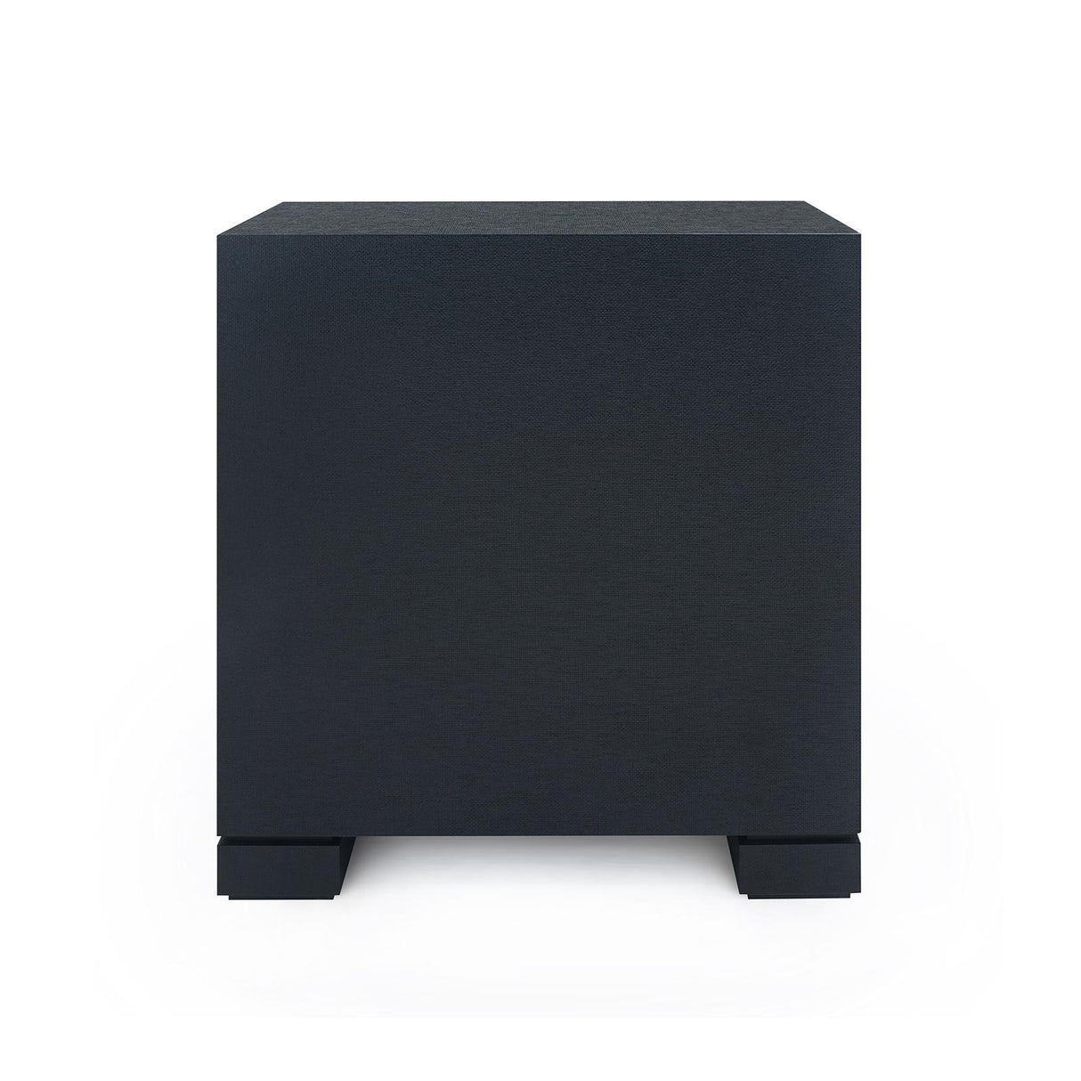 Villa & House Satin Black Frances 2-Drawer Side Table