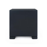 Villa & House Satin Black Frances 2-Drawer Side Table