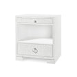 Villa & House Chiffon White Frances 2-Drawer Side Table