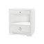 Villa & House Chiffon White Frances 2-Drawer Side Table