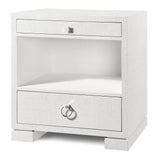 Villa & House Chiffon White Frances 2-Drawer Side Table