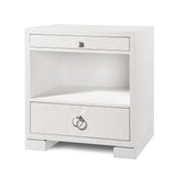 Villa & House Chiffon White Frances 2-Drawer Side Table