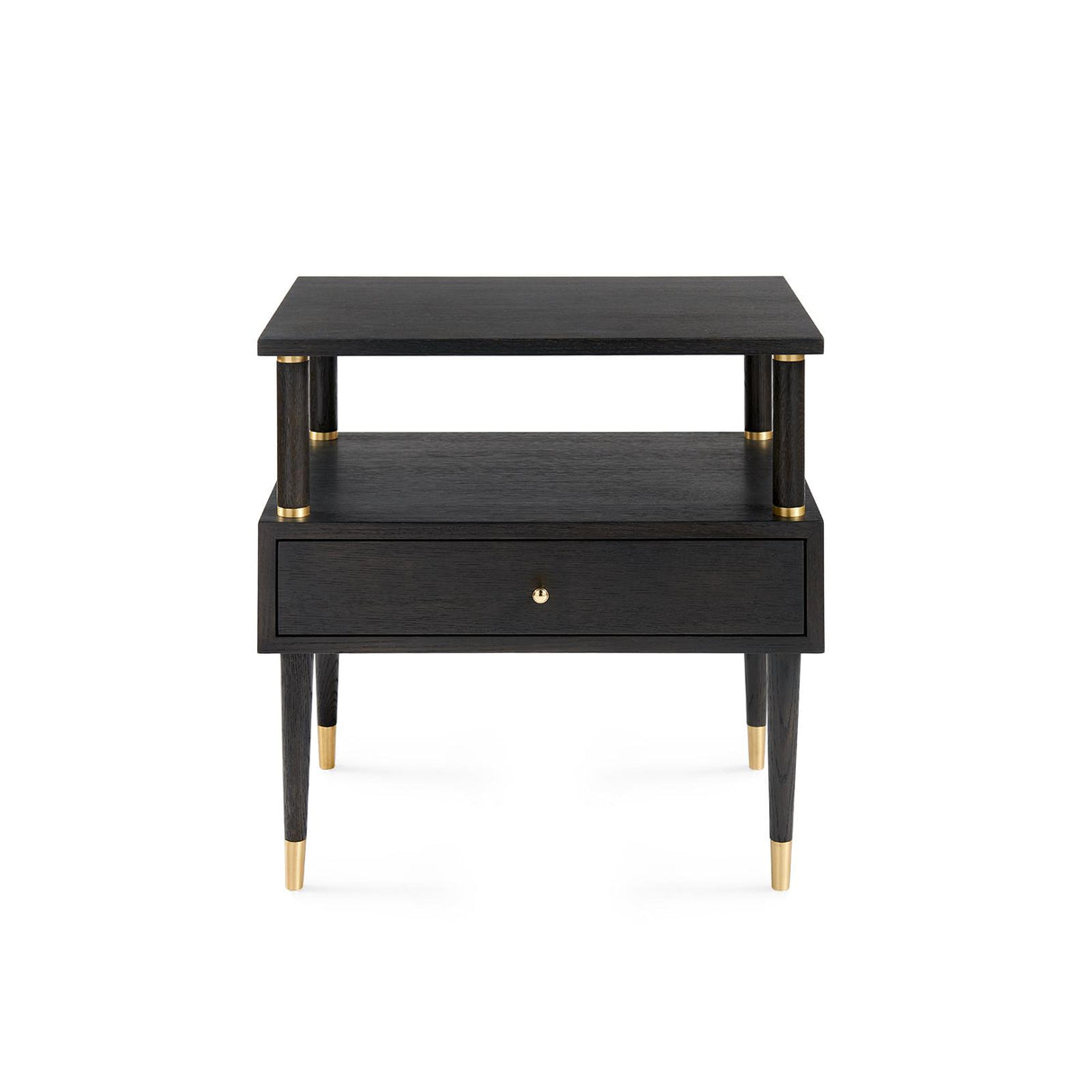 Villa & House Espresso Gabriel 1-Drawer Side Table