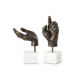 Villa & House Bronze Hands Statue (Pair)