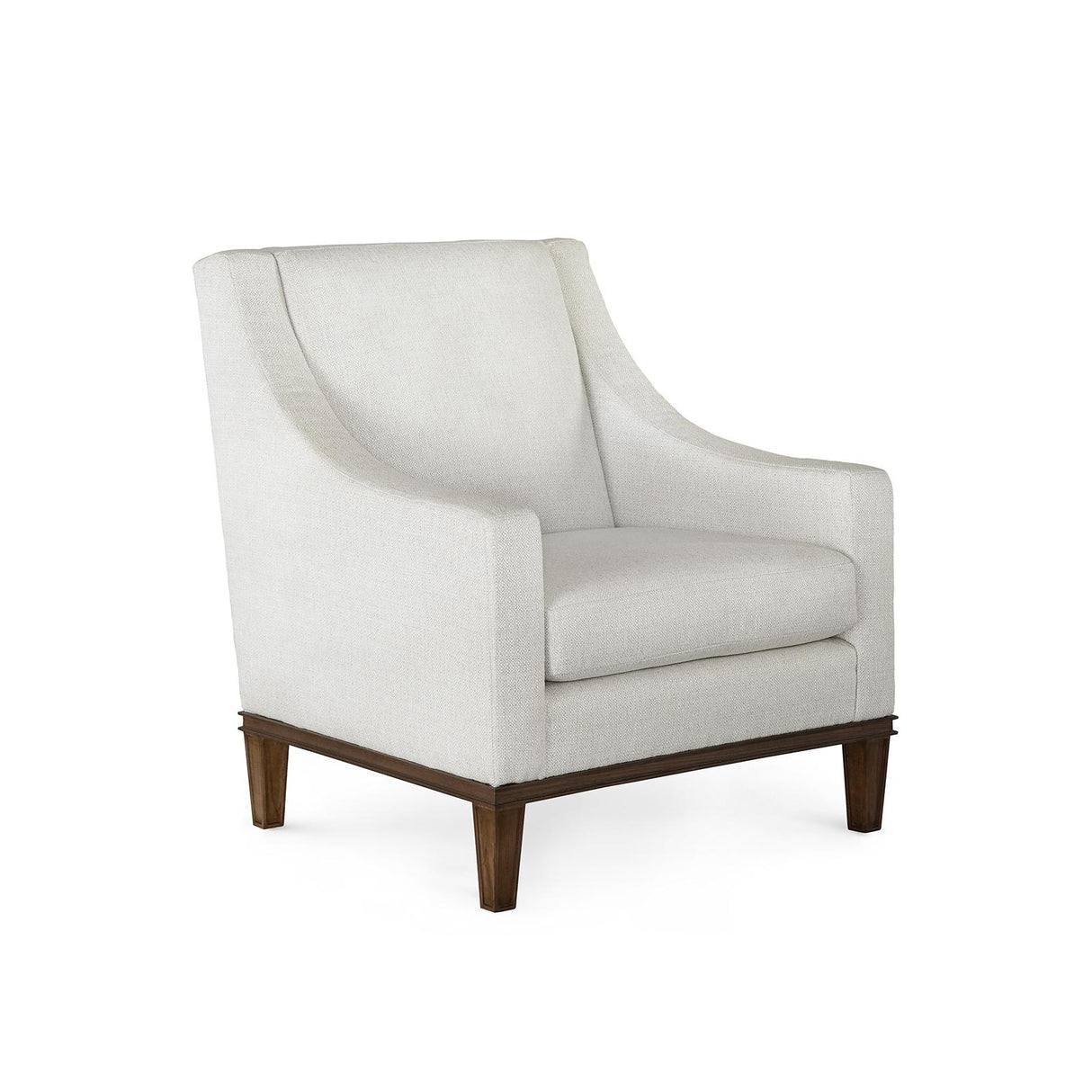 Villa & House Kingston Warm White Hans Club Chair,Kingston Warm White,Almond Finish